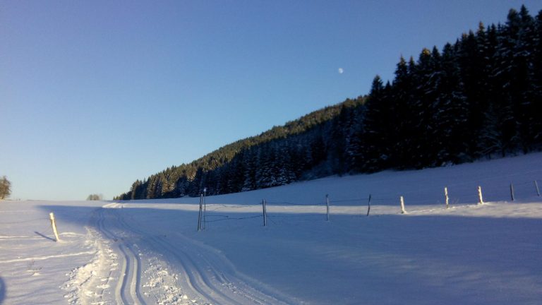 Face au Chalet du Haut-Doubs en hiver 2 Chalet du Haut-Doubs _ gite-pontarlier.fr _ Face au Chalet _ neige _ ski