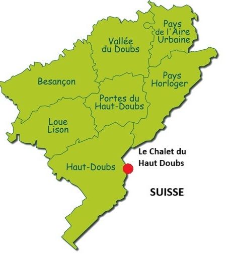 Carte du Doubs Chalet du Haut-Doubs _ gite-pontarlier.fr _ Carte du Doubs